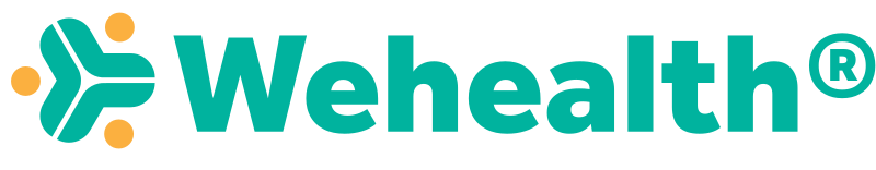 Wehealth® Horizontal lockup on dark