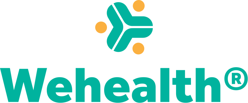 Wehealth® Stacked lockup on dark